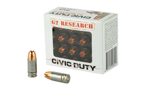 Ammunition G2 Research Civic Duty 9mm G2R CIVIC DUTY 9MM 94GR 20/500